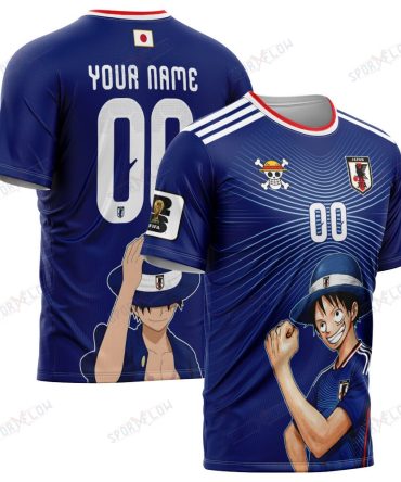 Japan X Op Straw Hat Shogun Captain World Cup 2026 All Over Print Jersey Shirt Hoodie