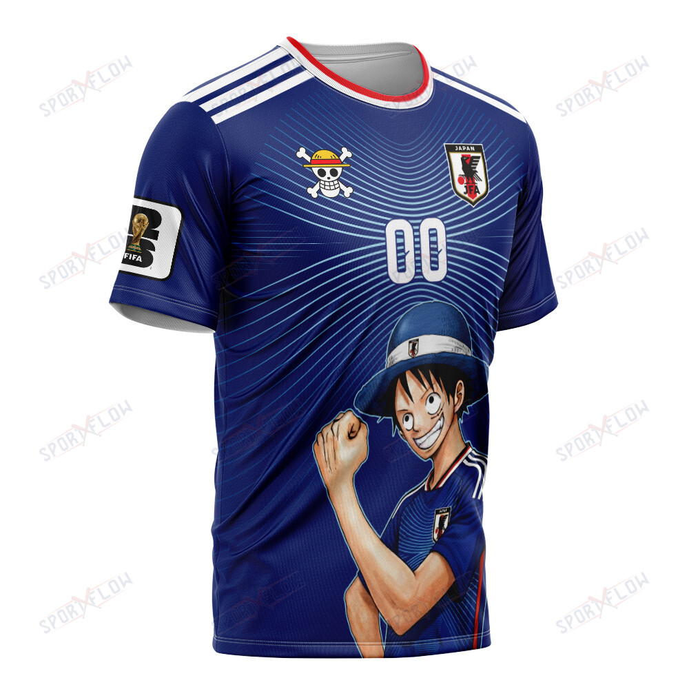 Japan X Op Straw Hat Shogun Captain World Cup 2026 All Over Print Jersey Shirt Hoodie - Image 2