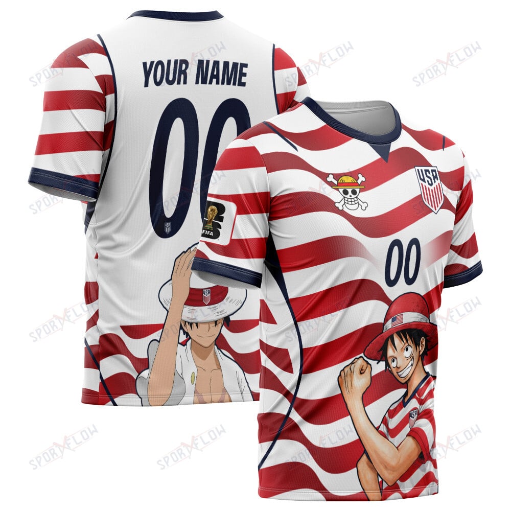 Usa X Op Straw Hat Liberty Captain World Cup 2026 All Over Print Jersey Shirt Hoodie
