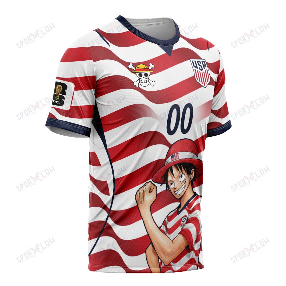 Usa X Op Straw Hat Liberty Captain World Cup 2026 All Over Print Jersey Shirt Hoodie - Image 2