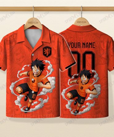 World Cup 2026 Netherlands X Op Luffy Awakening Tango Smoke Hawaiian Shirt