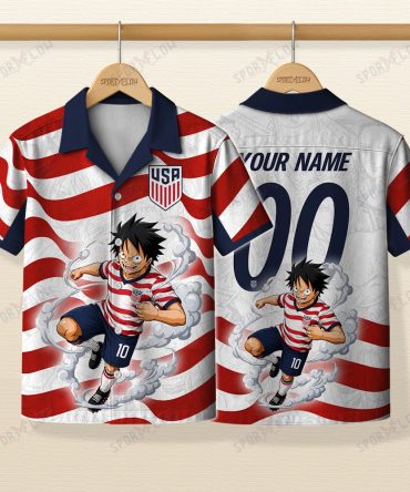 World Cup 2026 Usa X Op Luffy Awakening Tango Smoke Hawaiian Shirt