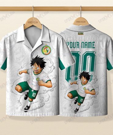 World Cup 2026 Senegal X Op Luffy Awakening Tango Smoke Hawaiian Shirt