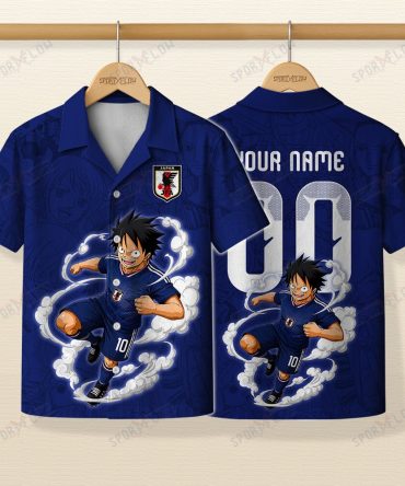 World Cup 2026 Japan X Op Luffy Awakening Tango Smoke Hawaiian Shirt