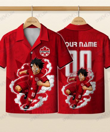 World Cup 2026 Canada X Op Luffy Awakening Tango Smoke Hawaiian Shirt
