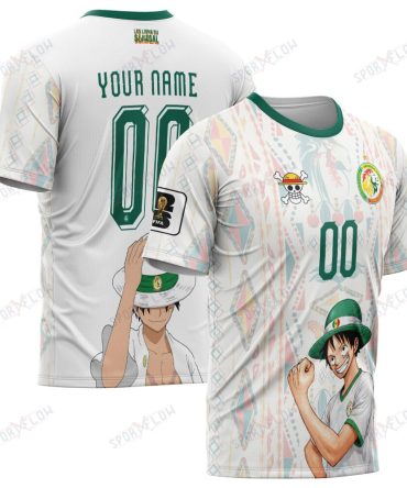 Senegal X Op Straw Hat Teranga Captain World Cup 2026 All Over Print Jersey Shirt Hoodie