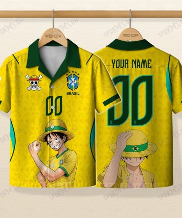 Brazil X Op Straw Hat Samba Captain World Cup 2026 Hawaiian Shirt