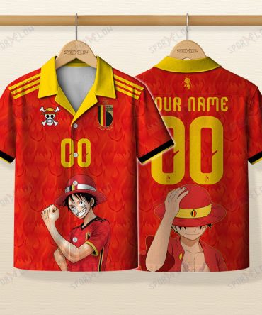 Belgium X Op Straw Hat Red Devils Captain World Cup 2026 Hawaiian Shirt