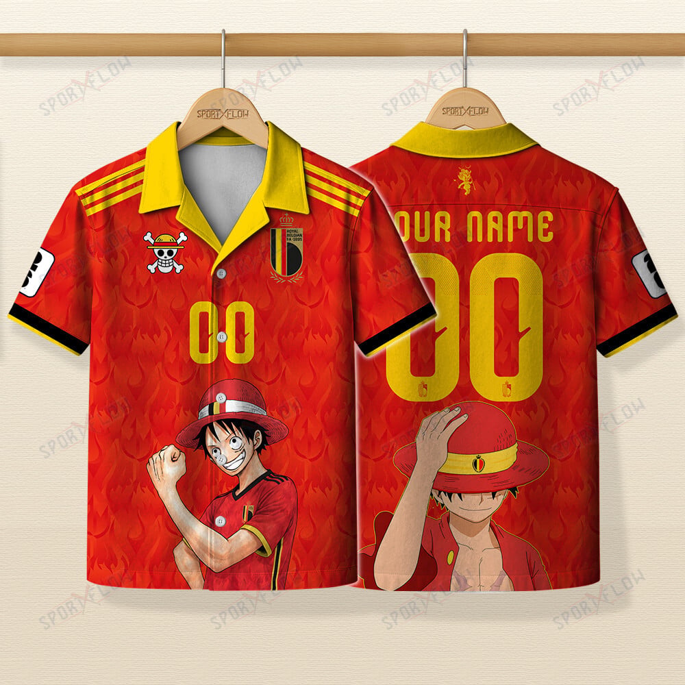 Belgium X Op Straw Hat Red Devils Captain World Cup 2026 Hawaiian Shirt