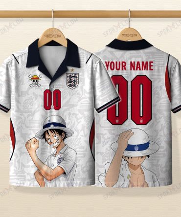 England X Op Straw Hat Lionheart Captain World Cup 2026 Hawaiian Shirt
