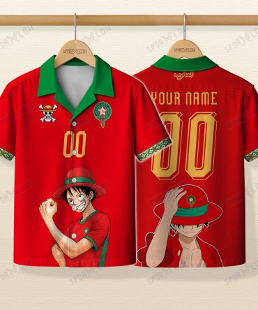 Morocco X Op Straw Hat Atlas Captain World Cup 2026 Hawaiian Shirt