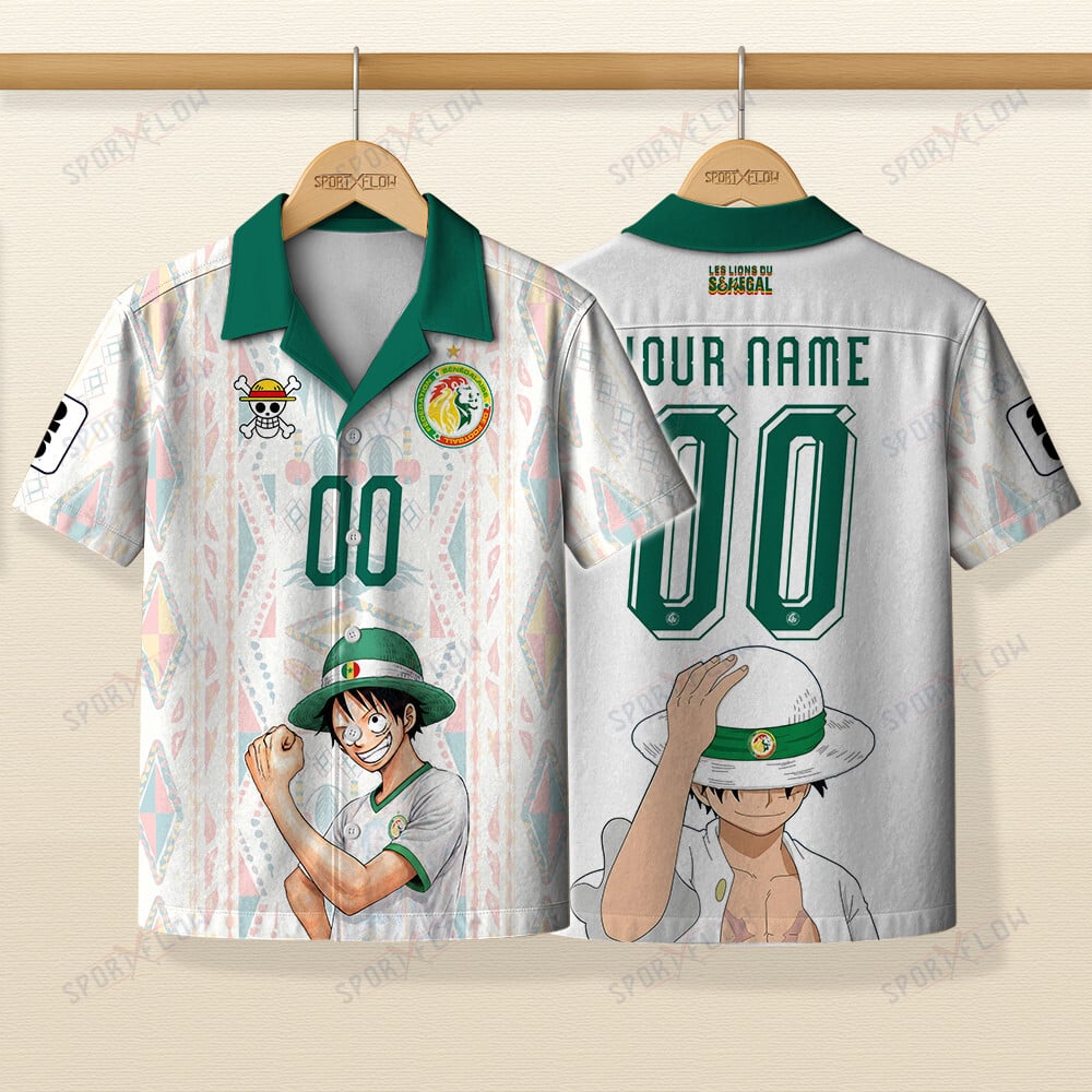 Senegal X Op Straw Hat Teranga Captain World Cup 2026 Hawaiian Shirt