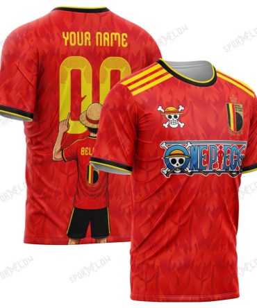 Belgium X Op Straw Hat Red Devils Era World Cup 2026 All Over Print Jersey Shirt Hoodie