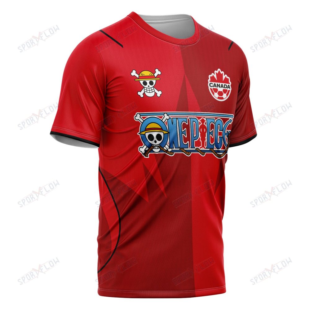 Canada X Op Straw Hat Les Rouges Era World Cup 2026 All Over Print Jersey Shirt Hoodie - Image 2
