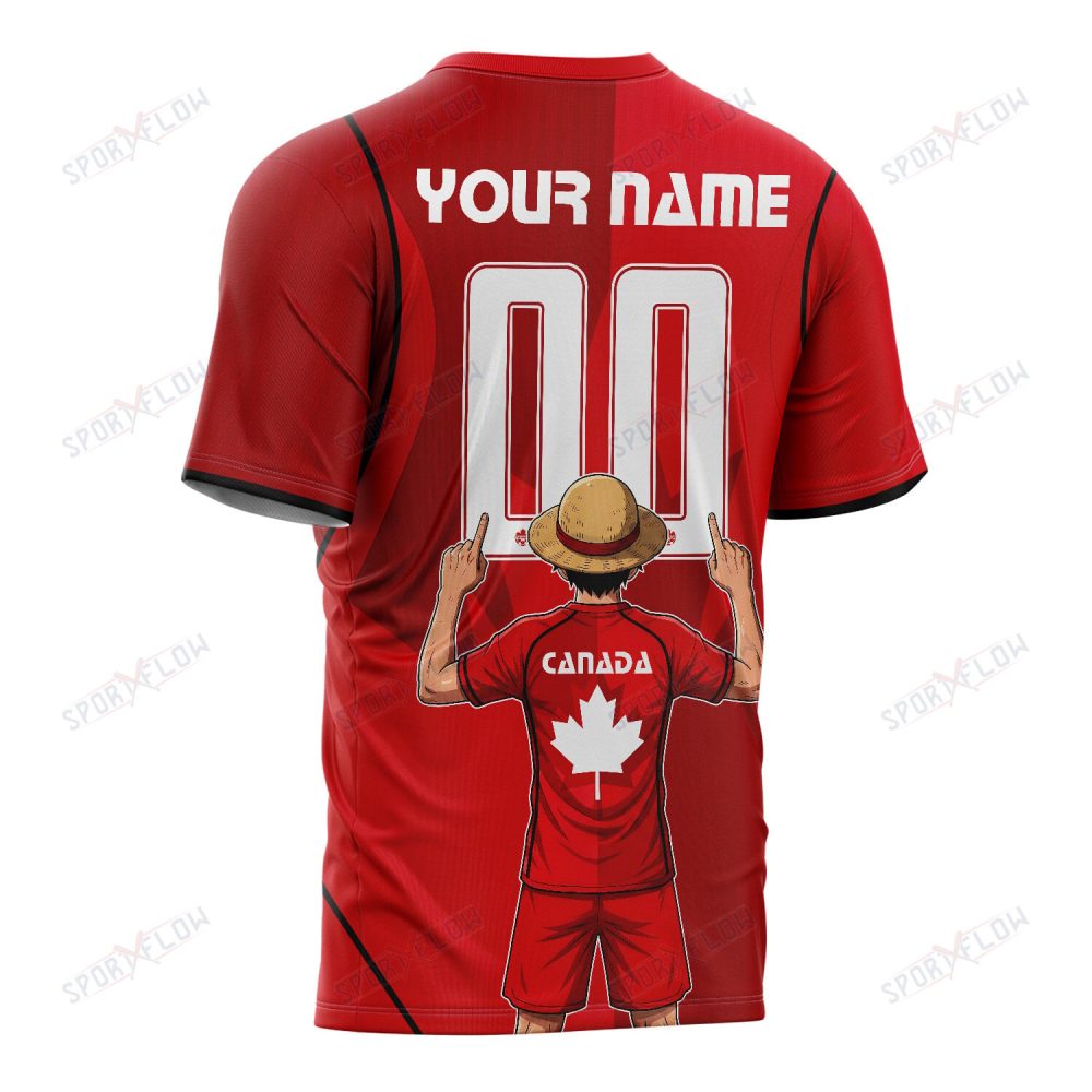 Canada X Op Straw Hat Les Rouges Era World Cup 2026 All Over Print Jersey Shirt Hoodie - Image 3