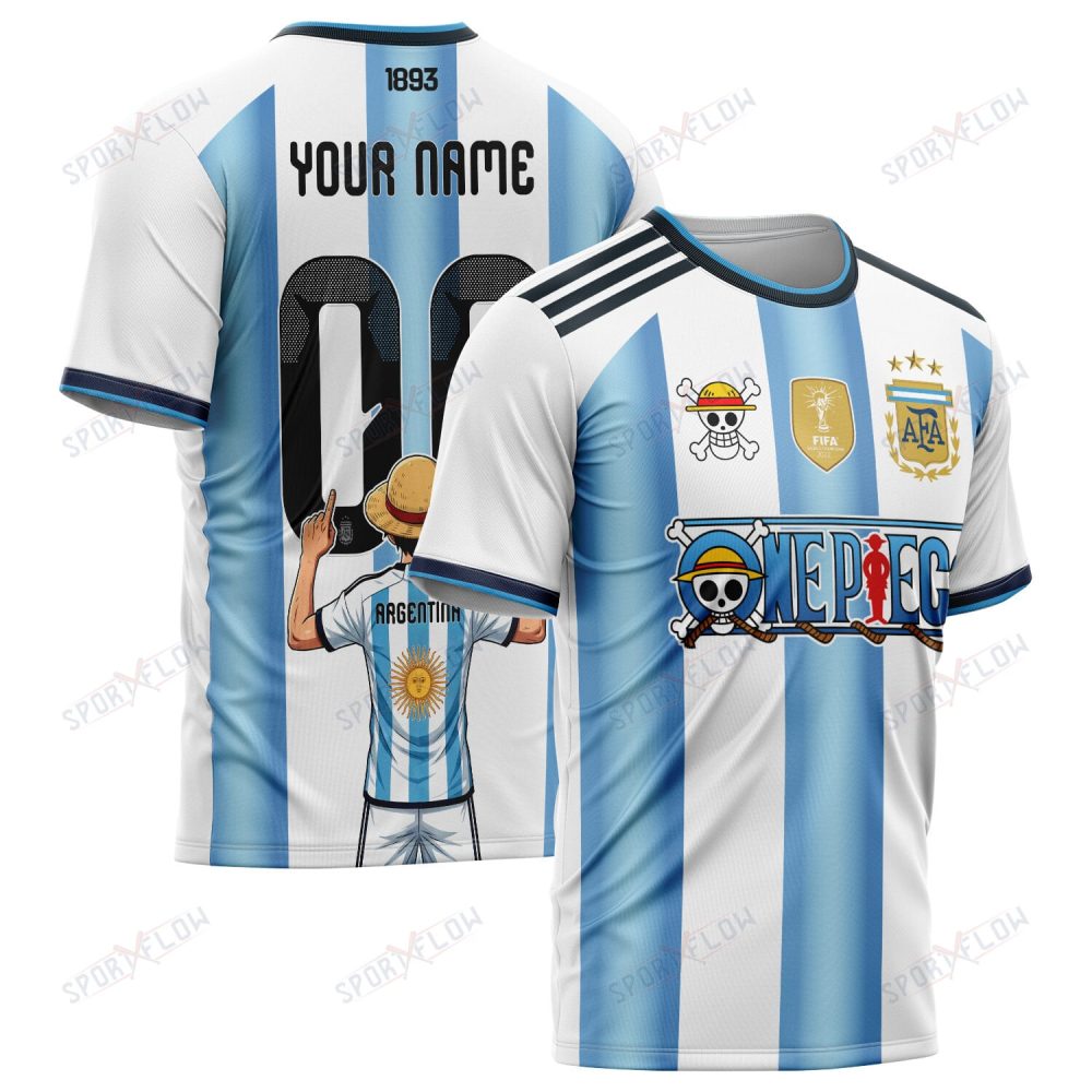 Argentina X Op Straw Hat Albiceleste Era World Cup 2026 All Over Print Jersey Shirt Hoodie