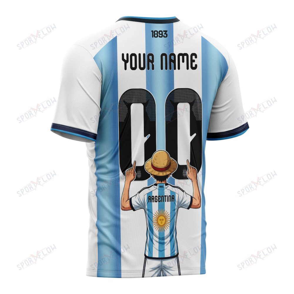 Argentina X Op Straw Hat Albiceleste Era World Cup 2026 All Over Print Jersey Shirt Hoodie - Image 3