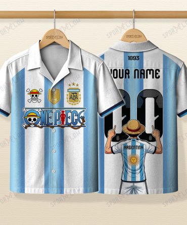 Argentina X Op Straw Hat Albiceleste Era World Cup 2026 Hawaiian Shirt