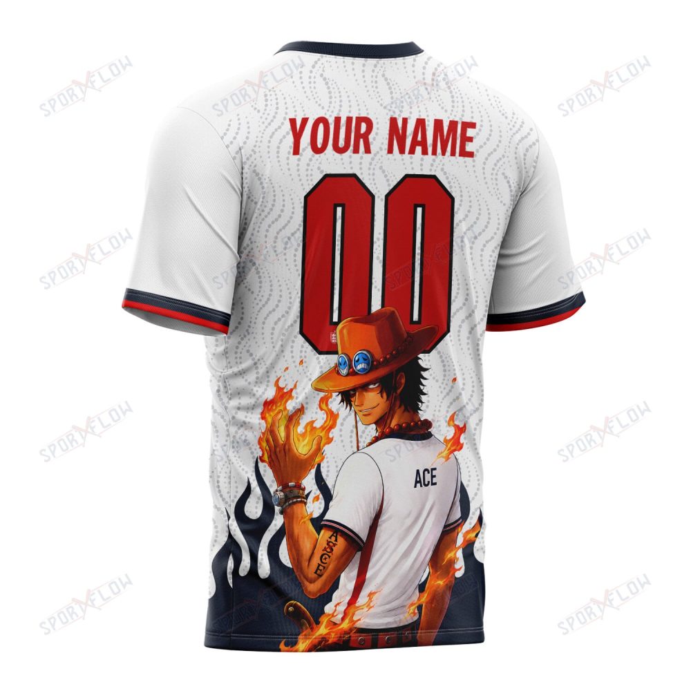 World Cup 2026 England X Op Portgas D. Ace Fire Graphic All Over Print Jersey Shirt Hoodie - Image 3