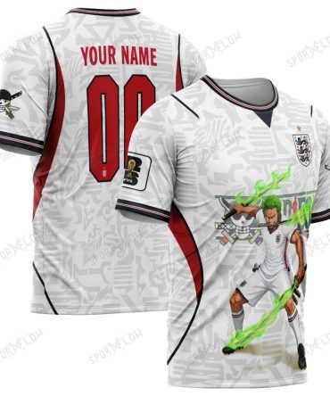 World Cup 2026 England X Op Zoro Sword Haki Attack All Over Print Jersey Shirt Hoodie