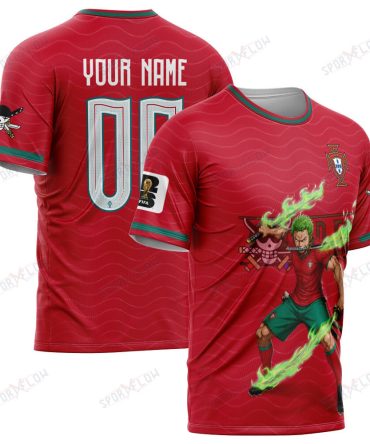 World Cup 2026 Portugal X Op Zoro Sword Haki Attack All Over Print Jersey Shirt Hoodie