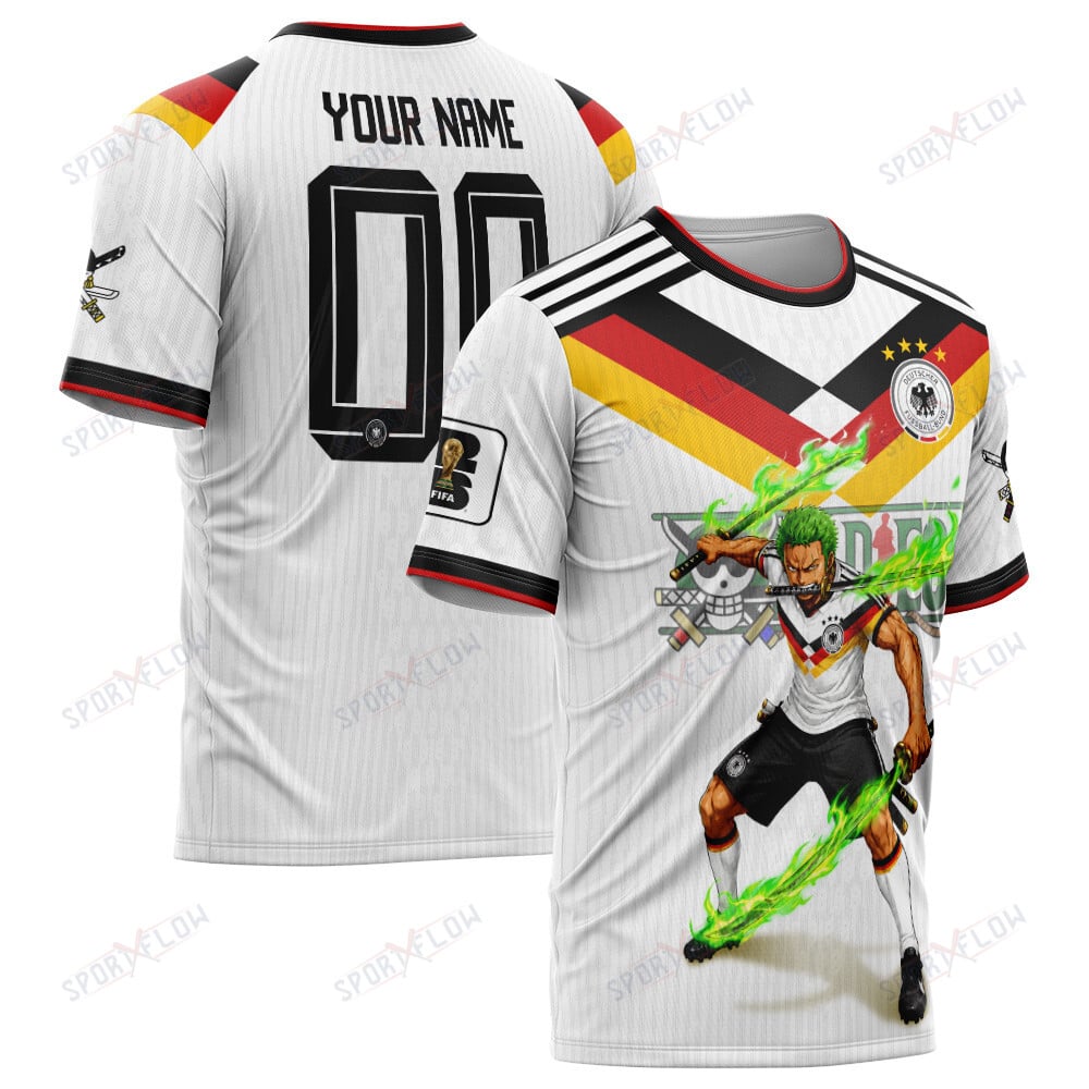 World Cup 2026 Germany X Op Zoro Sword Haki Attack All Over Print Jersey Shirt Hoodie