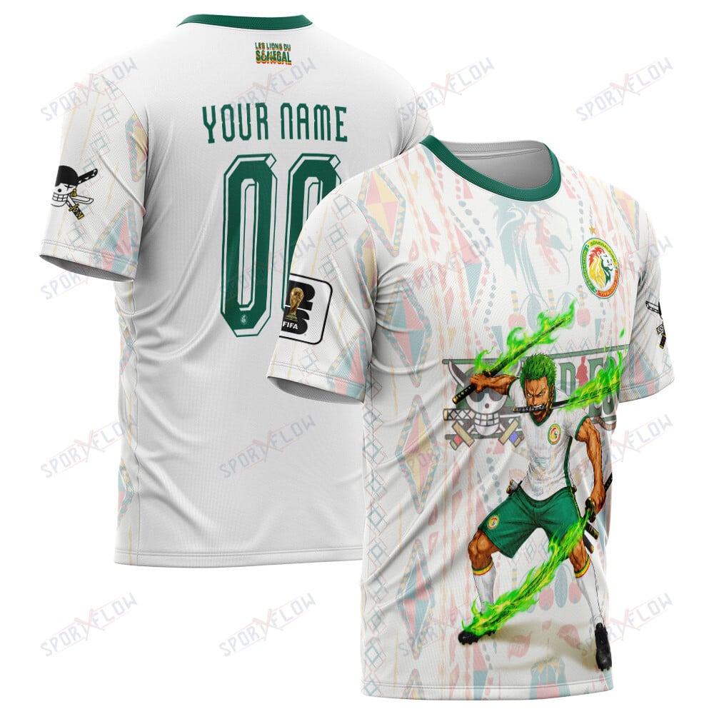 World Cup 2026 Senegal X Op Zoro Sword Haki Attack All Over Print Jersey