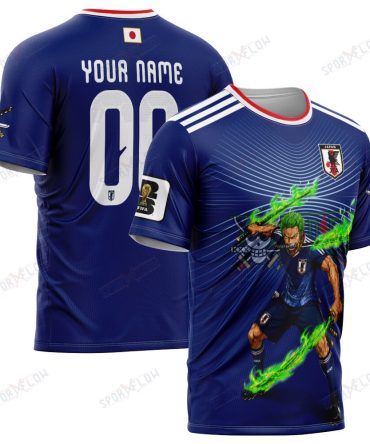 World Cup 2026 Japan X Op Zoro Sword Haki Attack All Over Print Jersey Shirt Hoodie