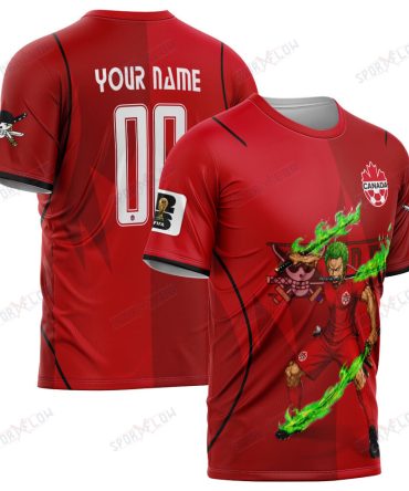 World Cup 2026 Canada X Op Zoro Sword Haki Attack All Over Print Jersey Shirt Hoodie