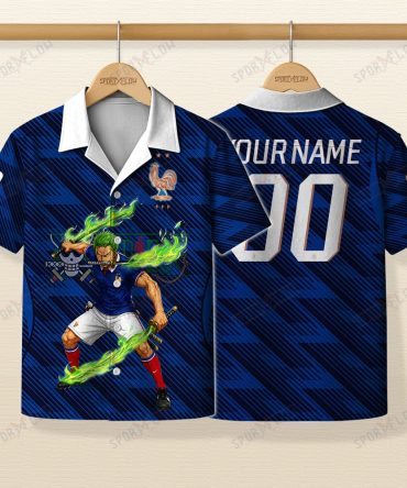 World Cup 2026 France X Op Zoro Sword Haki Attack Hawaiian Shirt