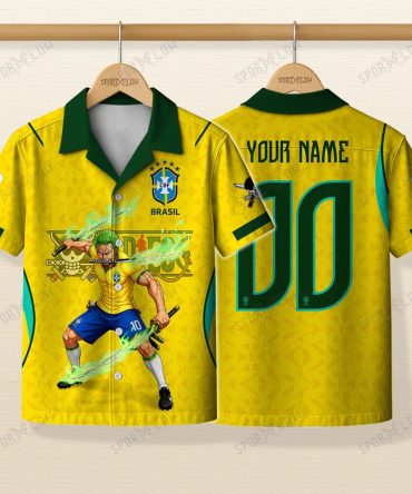 World Cup 2026 Brazil X Op Zoro Sword Haki Attack Hawaiian Shirt