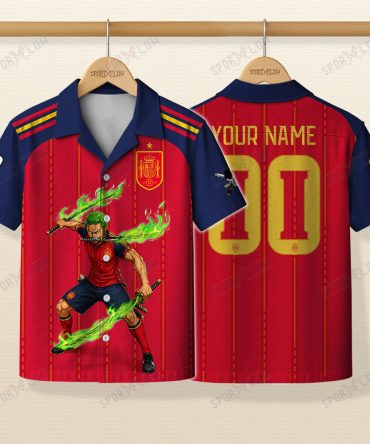 World Cup 2026 Spain X Op Zoro Sword Haki Attack Hawaiian Shirt