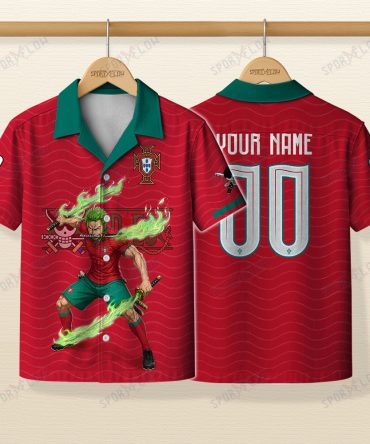 World Cup 2026 Portugal X Op Zoro Sword Haki Attack Hawaiian Shirt