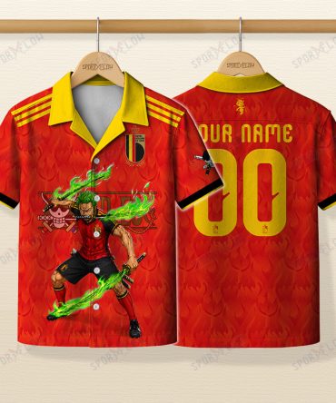 World Cup 2026 Belgium X Op Zoro Sword Haki Attack Hawaiian Shirt