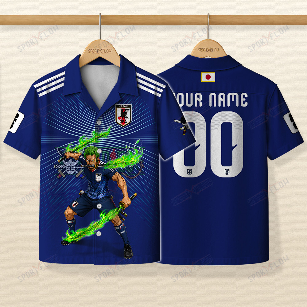 World Cup 2026 Japan X Op Zoro Sword Haki Attack Hawaiian Shirt
