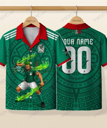 World Cup 2026 Mexico X Op Zoro Sword Haki Attack Hawaiian Shirt