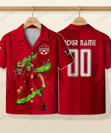 World Cup 2026 Canada X Op Zoro Sword Haki Attack Hawaiian Shirt