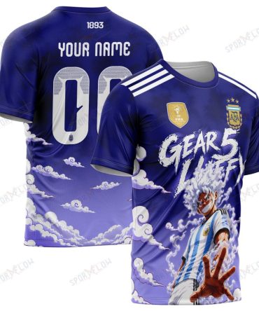 World Cup 2026 Argentina X Op Luffy Gear 5 Sun God All Over Print Jersey Shirt Hoodie