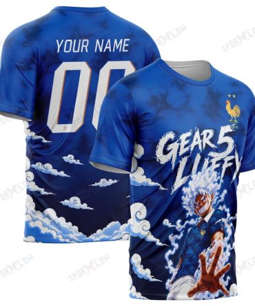 World Cup 2026 France X Op Luffy Gear 5 Sun God All Over Print Jersey Shirt Hoodie