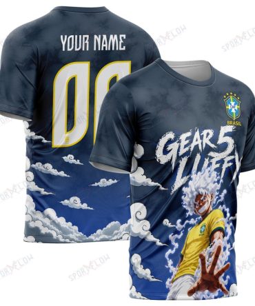 World Cup 2026 Brazil X Op Luffy Gear 5 Sun God All Over Print Jersey Shirt Hoodie