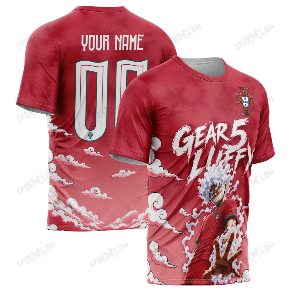 World Cup 2026 Portugal X Op Luffy Gear 5 Sun God All Over Print Jersey Shirt Hoodie