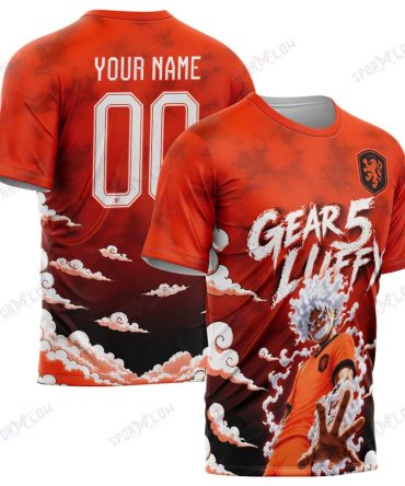 World Cup 2026 Netherlands X Op Luffy Gear 5 Sun God All Over Print Jersey Shirt Hoodie