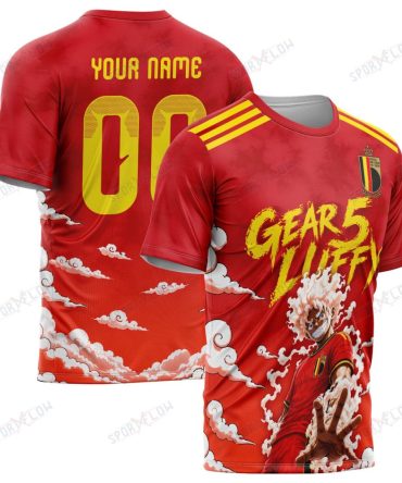 World Cup 2026 Belgium X Op Luffy Gear 5 Sun God All Over Print Jersey Shirt Hoodie