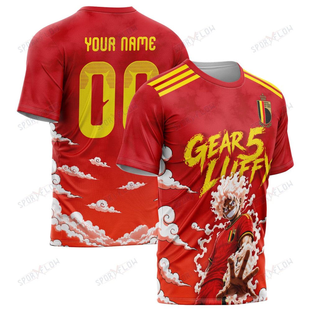 World Cup 2026 Belgium X Op Luffy Gear 5 Sun God All Over Print Jersey Shirt Hoodie