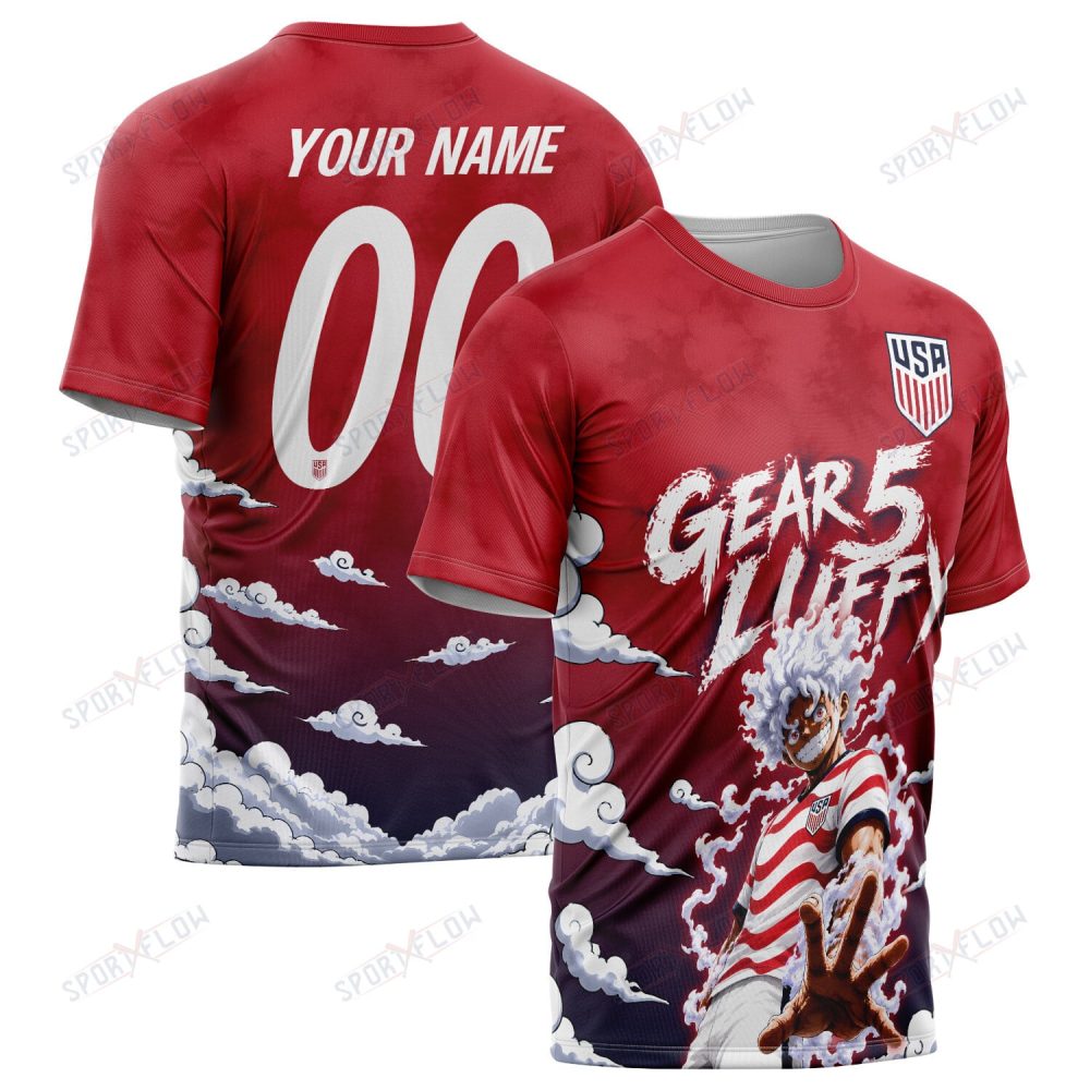 World Cup 2026 Usa X Op Luffy Gear 5 Sun God All Over Print Jersey Shirt Hoodie