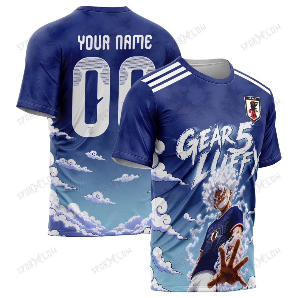 World Cup 2026 Japan X Op Luffy Gear 5 Sun God All Over Print Jersey Shirt Hoodie
