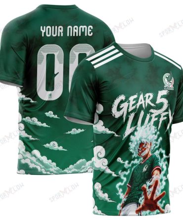 World Cup 2026 Mexico X Op Luffy Gear 5 Sun God All Over Print Jersey Shirt Hoodie