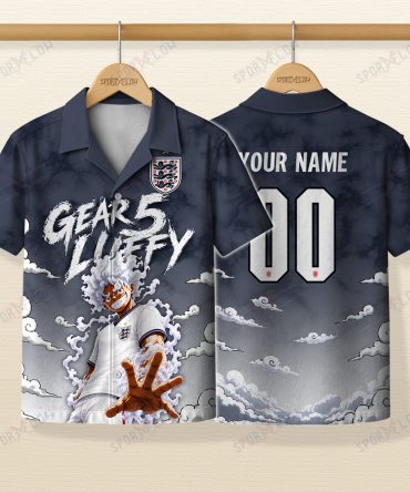 World Cup 2026 England X Op Luffy Gear 5 Sun God Hawaiian Shirt