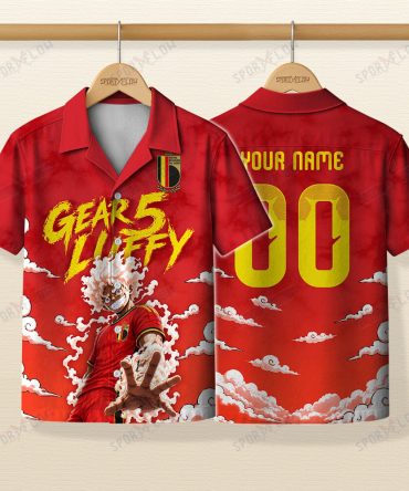 World Cup 2026 Belgium X Op Luffy Gear 5 Sun God Hawaiian Shirt
