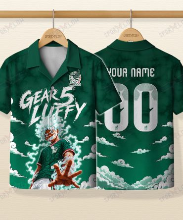 World Cup 2026 Mexico X Op Luffy Gear 5 Sun God Hawaiian Shirt